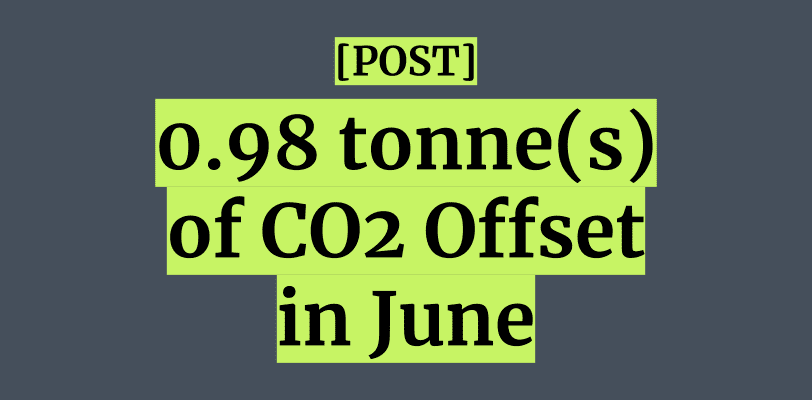 My Carbon Offset for June 2022